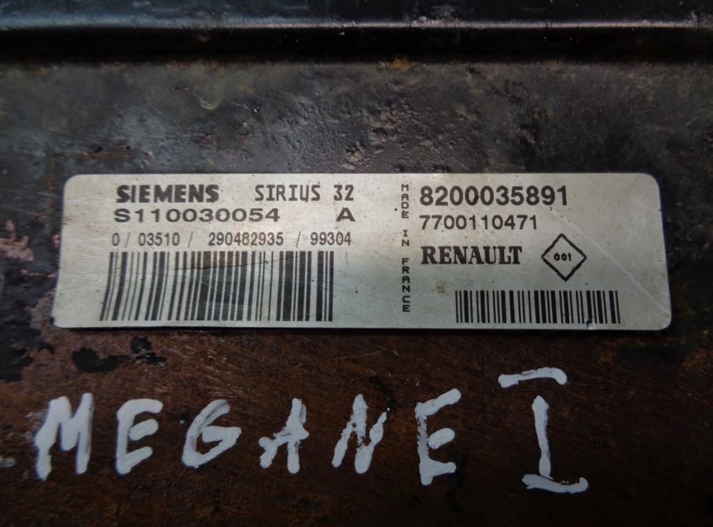 řídící jednotka motora RENAULT MEGANE I 1.6 8200035891
