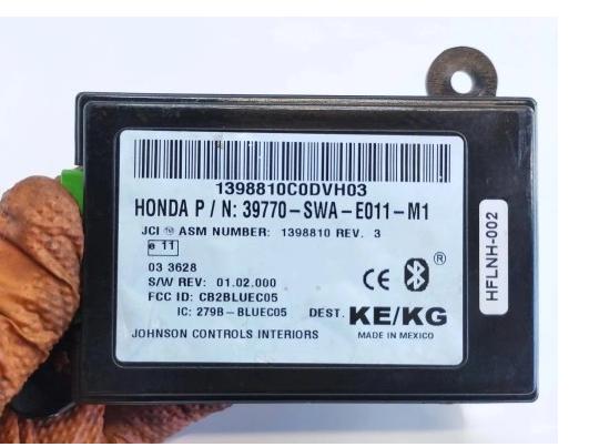 HONDA CR-V III (RE_) 2006 - 2022   Modul BLUETOOTH 1398810  39770-SWA-E011-M1 (Ostatné)