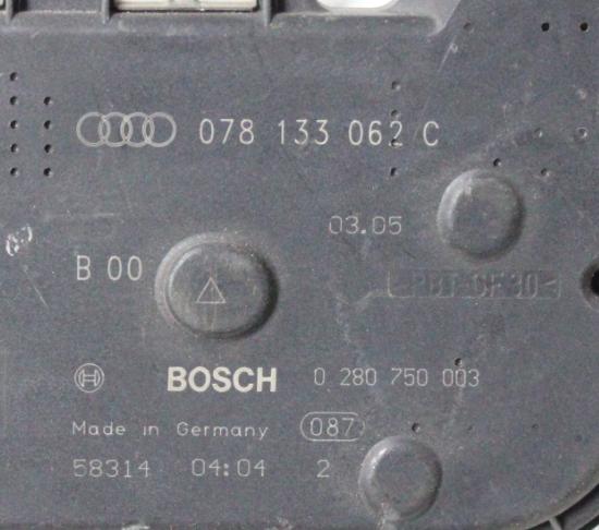 Audi A6 C6   Škrtiaca klapka 078133062C (Škrtiace klapky)