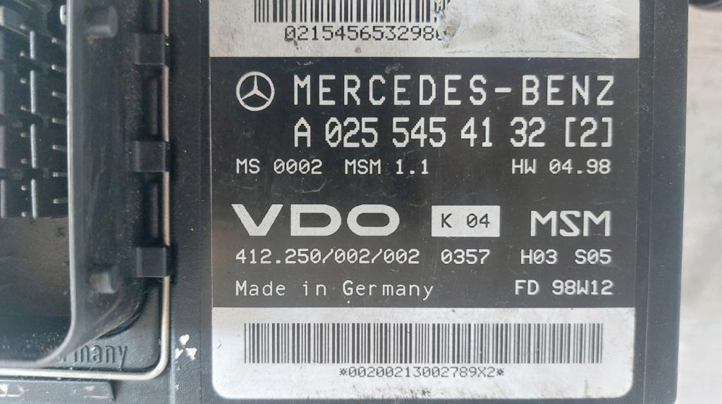 MERCEDES-BENZ KLASA A (W168) 1997 - 2005 A 160 (168.033, 168.133) 75 kW 19 Riadiaca jednotka Motor A0255454132