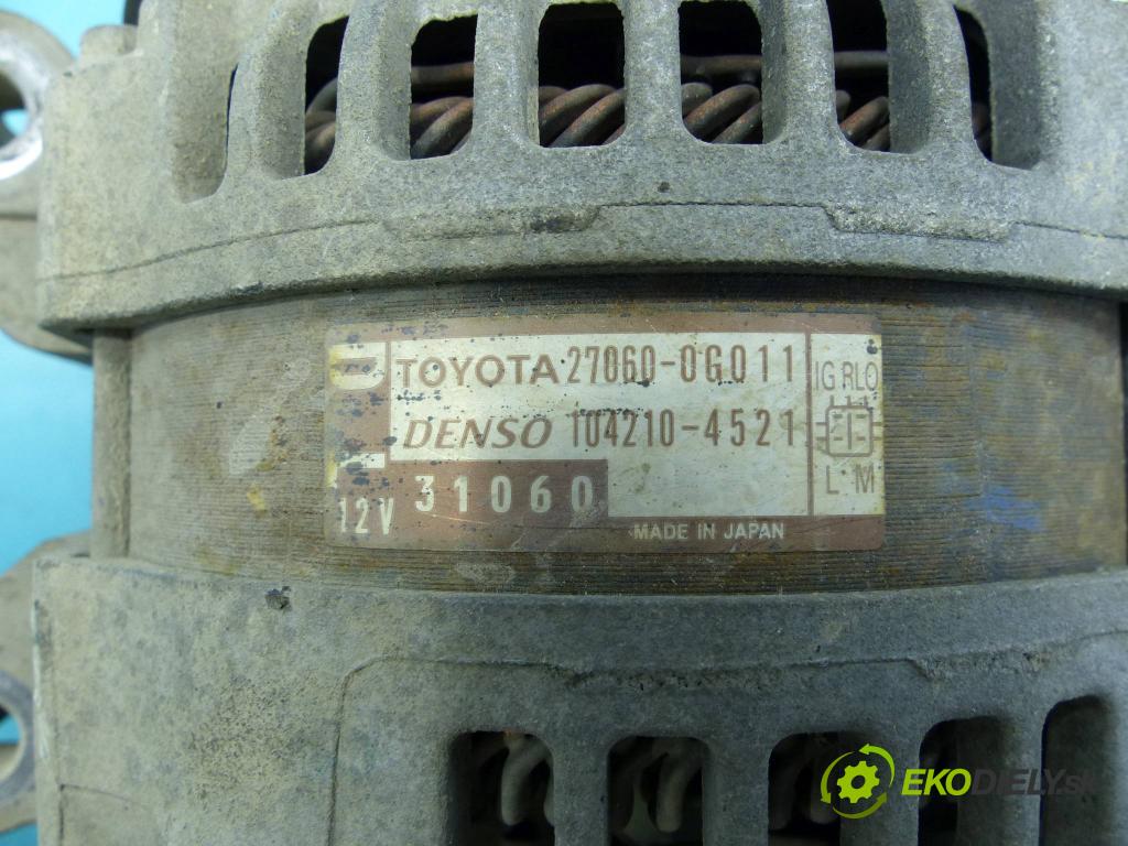 Toyota Verso 2009-2018 2.0 D4D 126 hp manual 93 kW 1998 cm3 5- Alternator 104210-4521 (Alternátory)