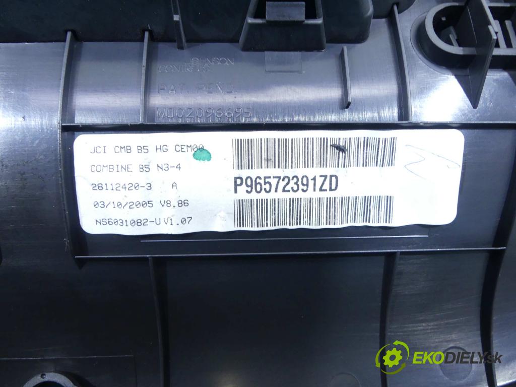 Citroen C4 2004-2011 2.0 hdi 136 HP manual 100 kW 1997 cm3 3- prístrojovka/ budíky 96572391ZD (Prístrojové dosky, displeje)