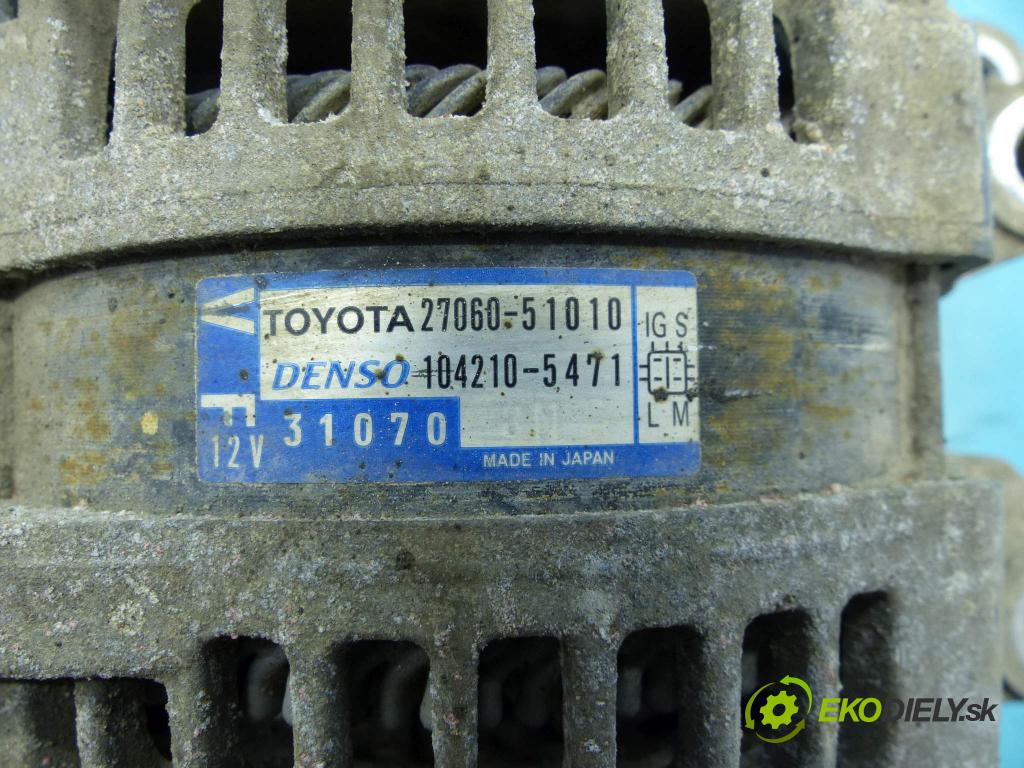 Toyota Land Cruiser J200 2007- 4.5 V8 D4D 328KM automatic 241 kW 4461 cm3 5- Alternator 27060-51010 (Alternátory)