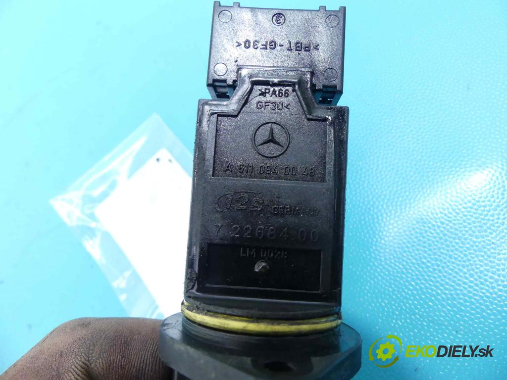 Mercedes C W203 2000-2007 2.7 cdi 170 HP manual 125 kW 2685 cm3 5- průtokoměr: A6110940048 (Váhy vzduchu)