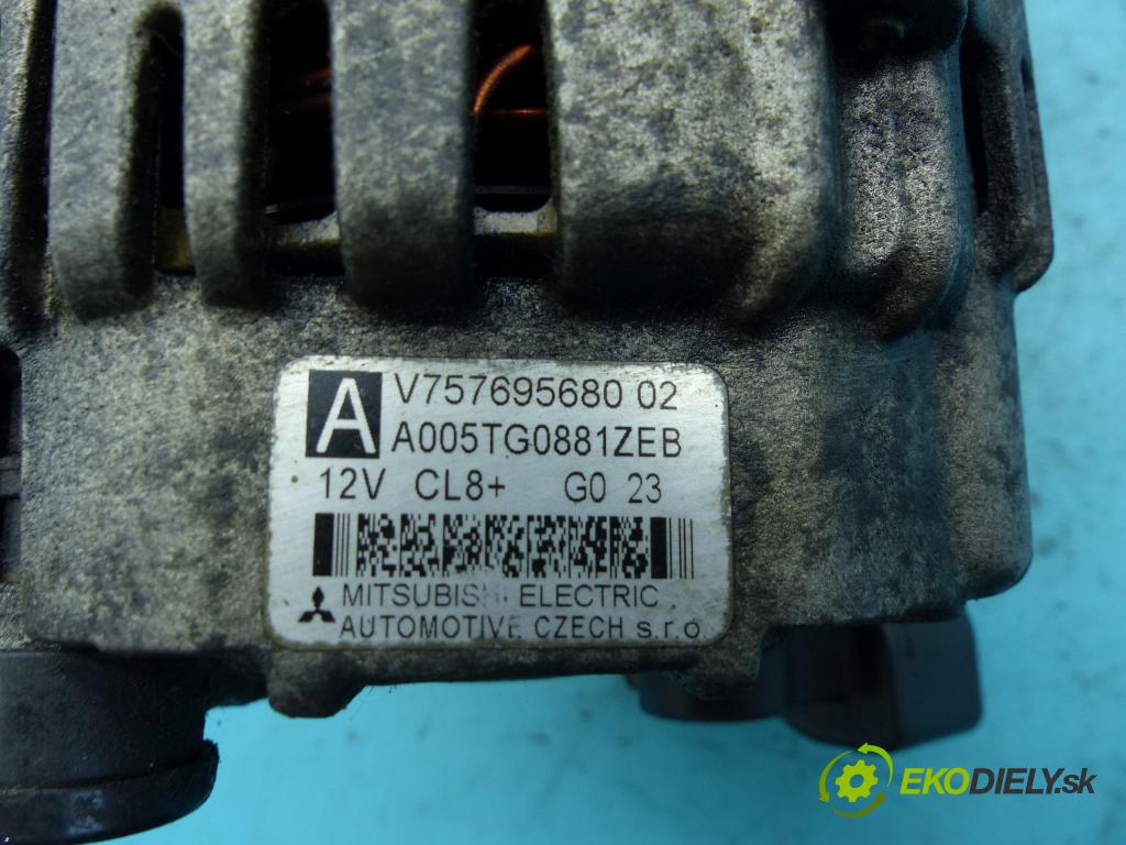 Citroen DS3 2010-2016 1.4 16v 95 HP manual 70 kW 1397 cm3 3- Alternator A005TG0881ZEB (Alternátory)