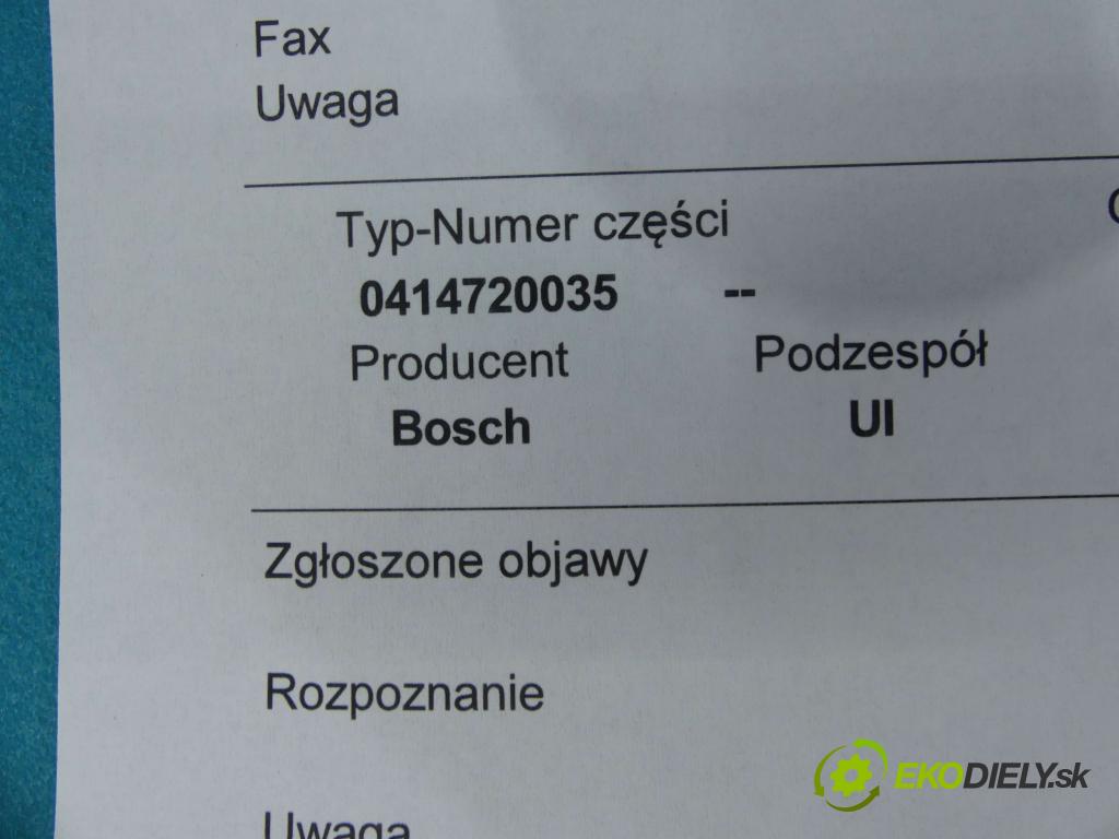 Seat Ibiza III 6L 2002-2008 1.4 tdi 75 hp manual 55 kW 1422 cm3 3- vstřikovací čerpadlo 0414720035