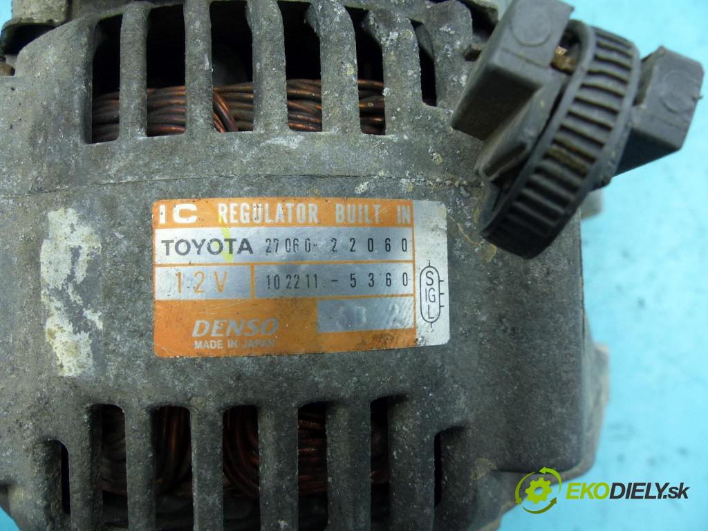 Toyota Corolla E11 1997-2002 1.4 vvti 97KM manual 71 kW 1398 cm3 3- Alternator 27060-22060 (Alternátory)