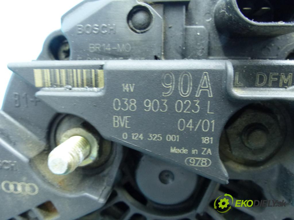 Vw Bora 1.9 tdi 110 hp manual 81 kW 1896 cm3 4- Alternator 0124325001 (Alternátory)