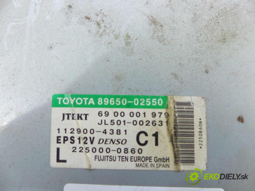 Toyota Auris I 2006-2013 1.4 D4D 90 hp manual 66 kW 1364 cm3 5- modul řídící jednotka 89650-02550 (Ostatní)