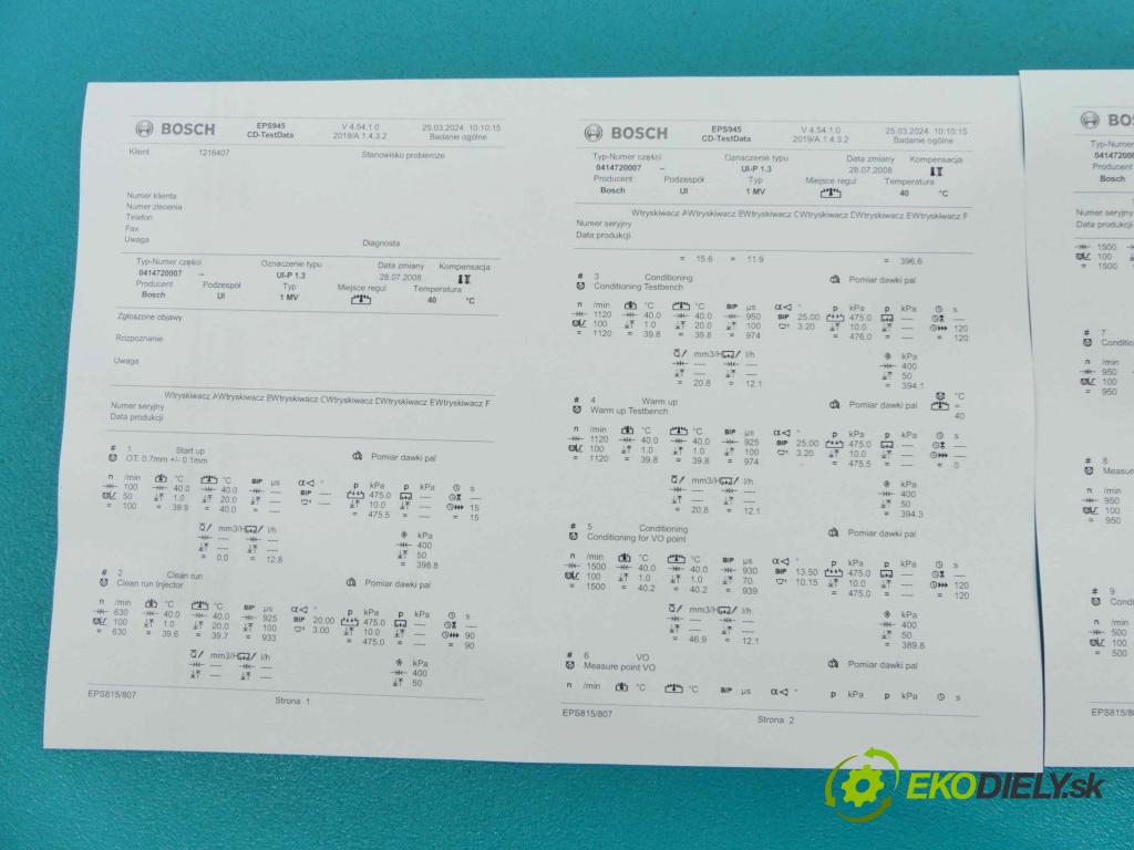 Vw Polo III 6N 1994-2001 1.4 tdi 75 hp manual 55 kW 1422 cm3 5- vstřikovací čerpadlo 0414720007 (Vstřikovače)