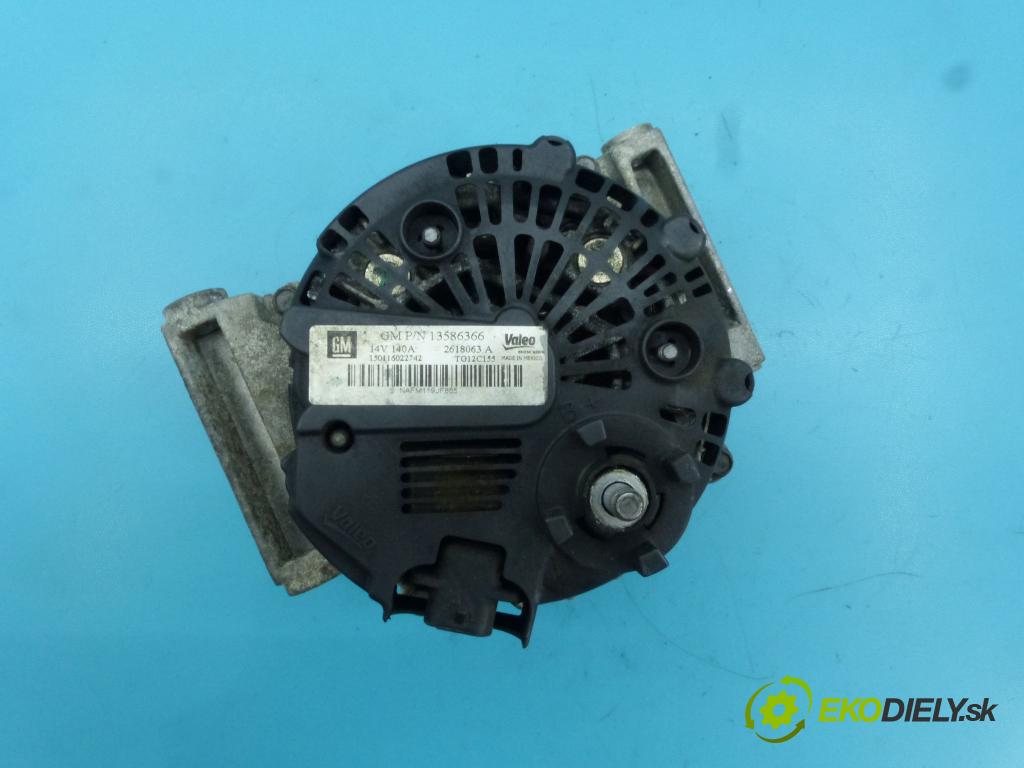 Opel Astra IV 2009-2015 1.6 cdti 110 HP manual 81 kW 1598 cm3 5- Alternator 2618063A (Alternátory)