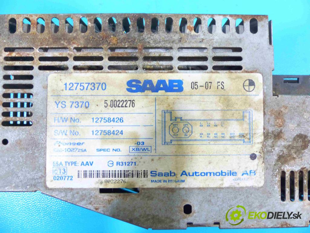 Saab 9-3 II 2002-2012 1.9 TiD 150 hp manual 110 kW 1910 cm3 4- Zesilovač: 12757370 (Zesilovače)