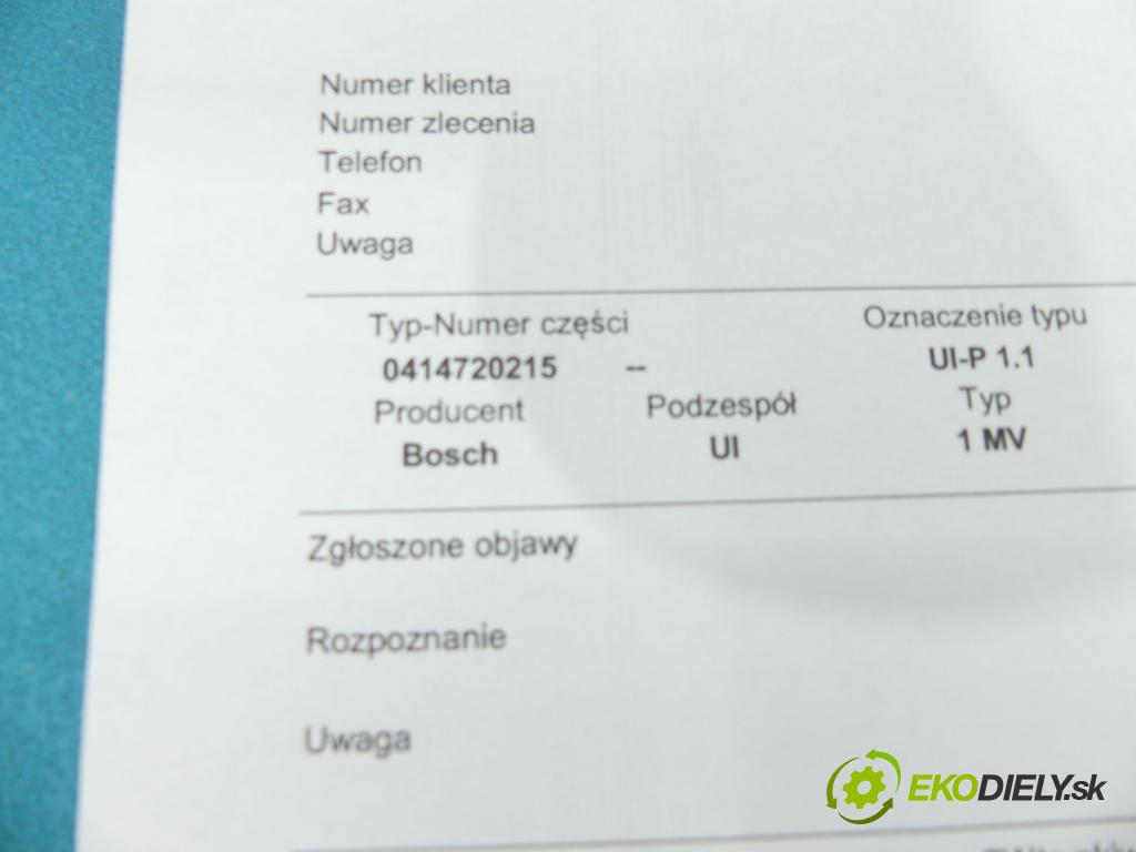 Seat Altea 1.9 tdi (BJB) 105 HP manual 77 kW 1896 cm3 5- vstrekovacie čerpadlo POMPOWTRYSKI 1.9 TDI 105KM 038130073AG 0414720215 (Vstrekovače)