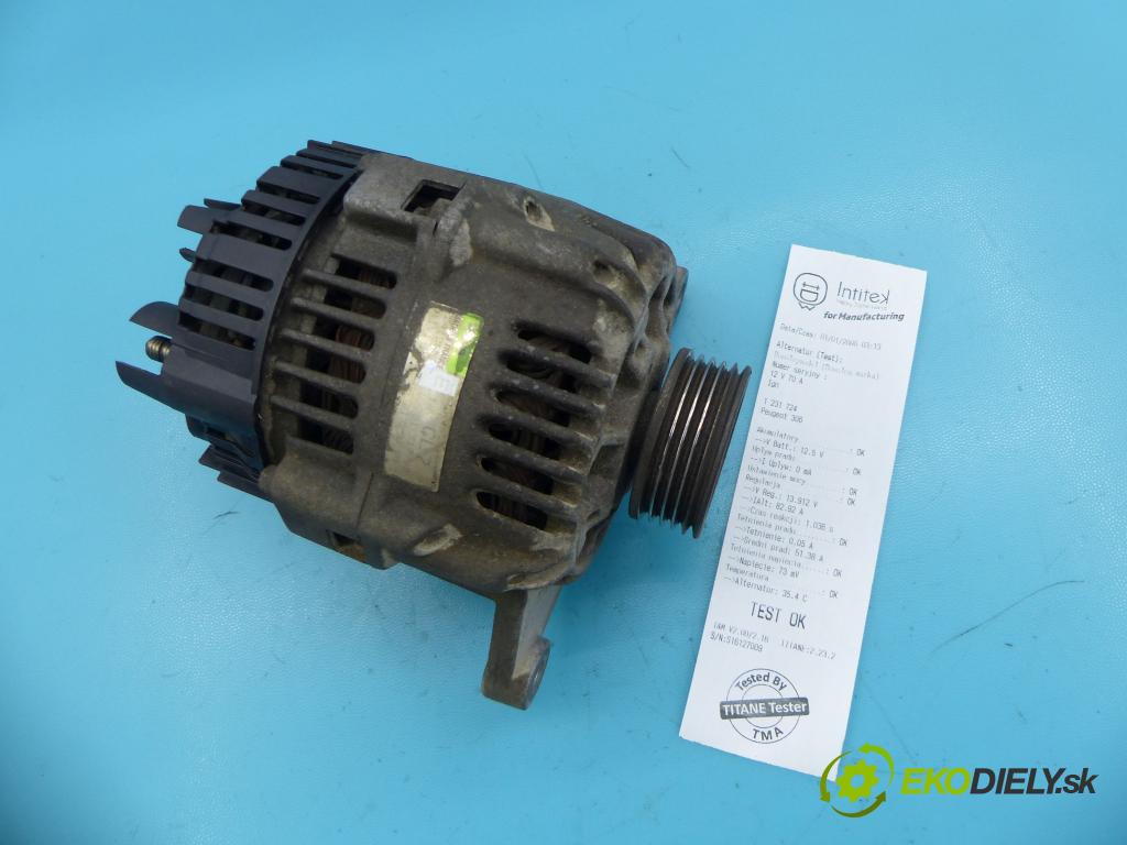 Peugeot 306 1.4 75 HP manual 55 kW 1360 cm3 5- Alternator 9631325080 (Alternátory)