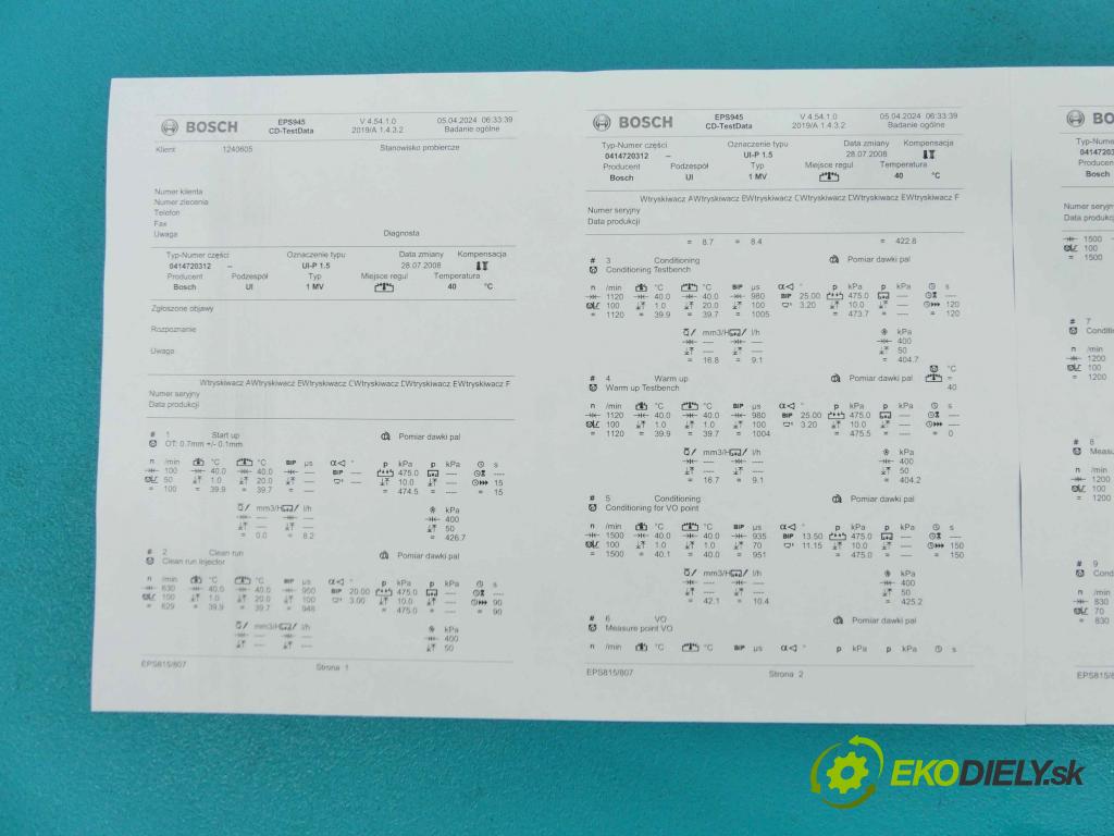 Audi A3 8P 2003-2012 2.0 tdi 140 hp manual 103 kW 1968 cm3 3- vstřikovací čerpadlo 0414720312 (Vstřikovače)