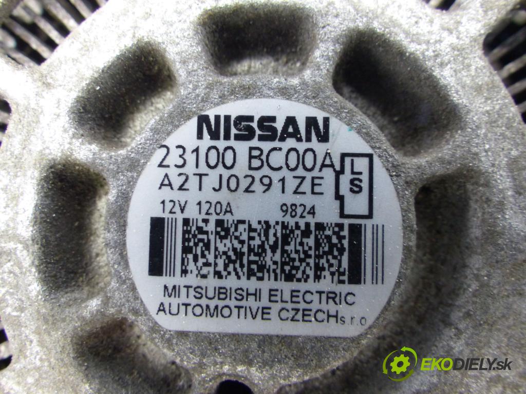 Nissan Qashqai J10 2006-2013 1.6 16v 114 HP manual 84 kW 1598 cm3 5- Alternator 23100 BC00A (Alternátory)