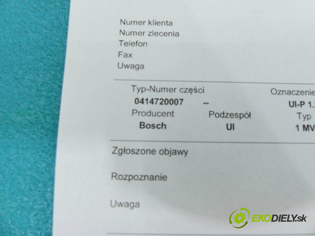 Vw Bora 1.9 tdi 116 hp manual 85 kW 1896 cm3 4- vstřikovací čerpadlo 0414720007 (Vstřikovače)