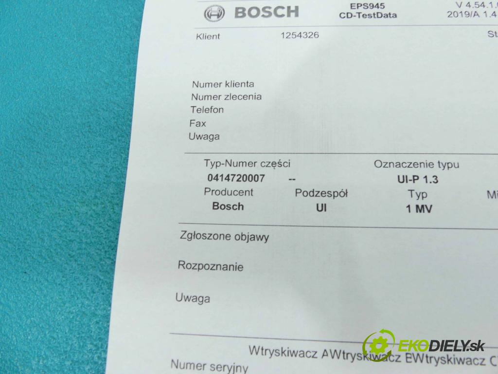 Vw Bora 1.9 tdi 116 hp manual 85 kW 1896 cm3 4- vstřikovací čerpadlo 0414720007 (Vstřikovače)