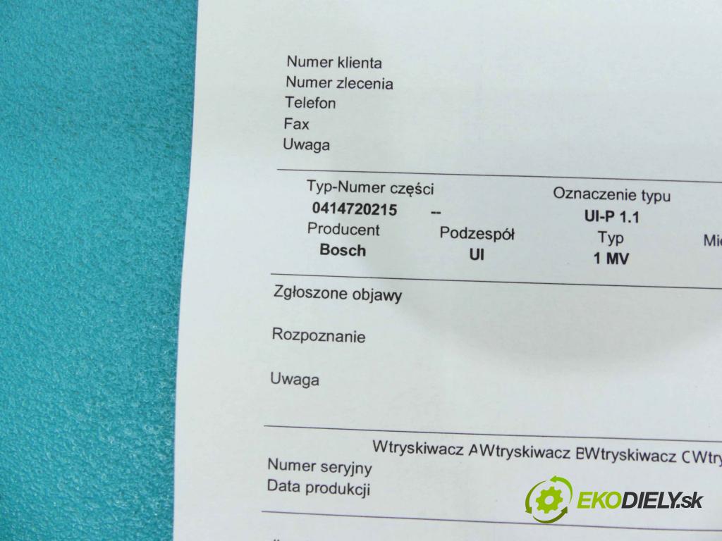 Vw Passat B6 2005-2010 1.9 tdi 105 hp manual 77 kW 1896 cm3 5- vstřikovací čerpadlo 0414720215 (Vstřikovače)