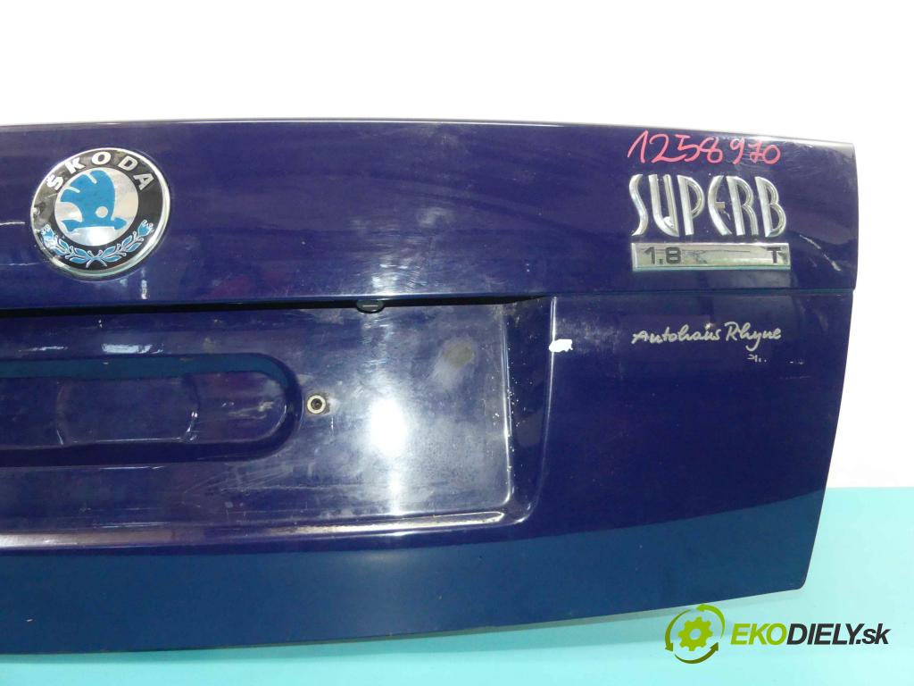Skoda Superb I 2001-2008 1.8 T 150 hp manual 110 kW 1781 cm3 4- zadní kufrové dveře  (Zadní kapoty)