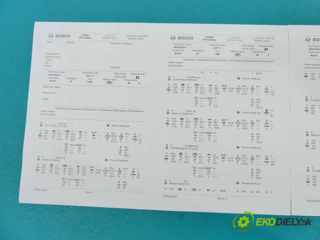 Vw Touran I 2003-2015 1.9 tdi 105 hp manual 77 kW 1896 cm3 5- vstřikovací čerpadlo 0414720215 (Vstřikovače)