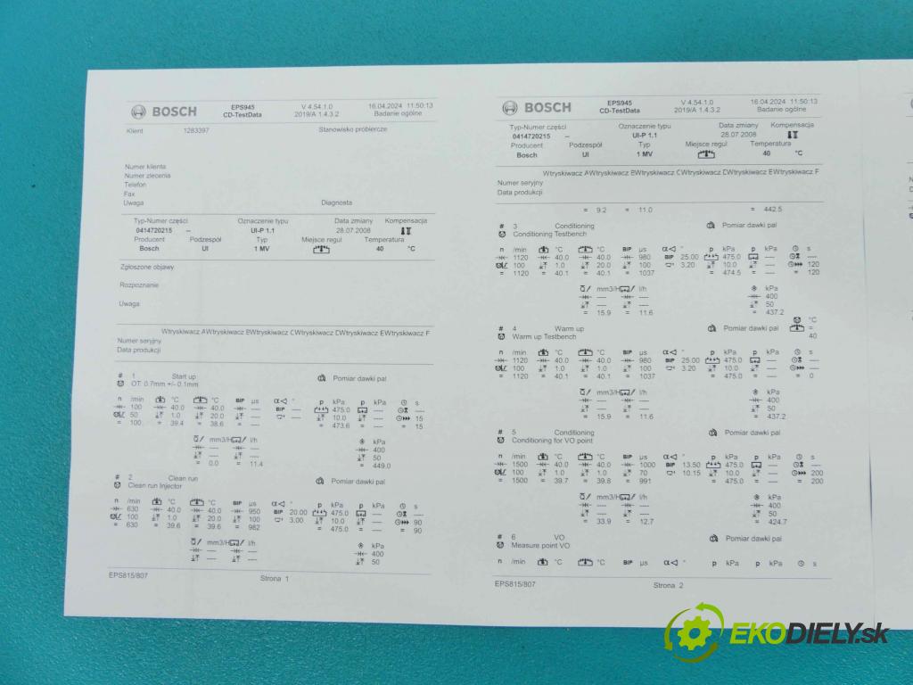 Vw Touran I 2003-2015 1.9 tdi 105 hp manual 77 kW 1896 cm3 5- vstřikovací čerpadlo 0414720215 (Vstřikovače)