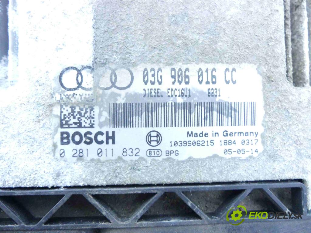 Audi A3 8P 2003-2012 1.9 tdi 105 hp manual 77 kW 1896 cm3 3- jednotka řídící 0281011832