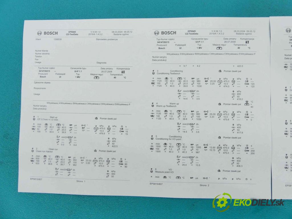 Vw Touran I 2003-2015 1.9 tdi 105 hp manual 77 kW 1896 cm3 5- vstřikovací čerpadlo 0414720215 (Vstřikovače)