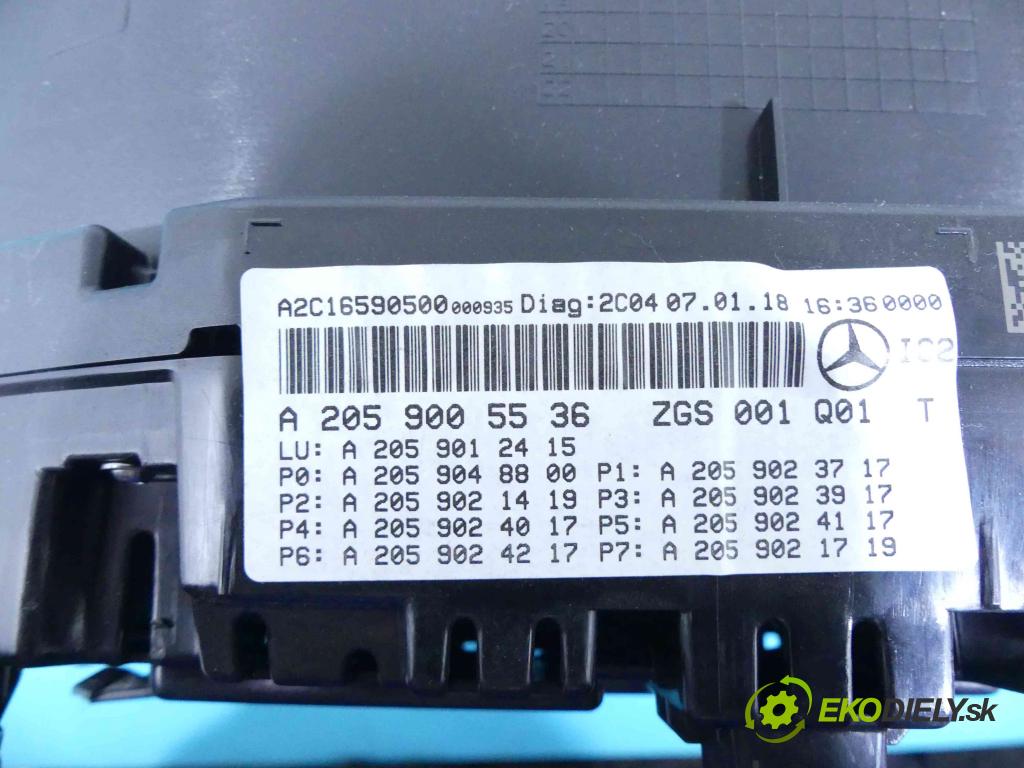 Mercedes GLC coupe X253 2015-2022 2.0 T 211KM automatic 155 kW 1991 cm3 5- prístrojovka/ budíky A2059005536 (Prístrojové dosky, displeje)