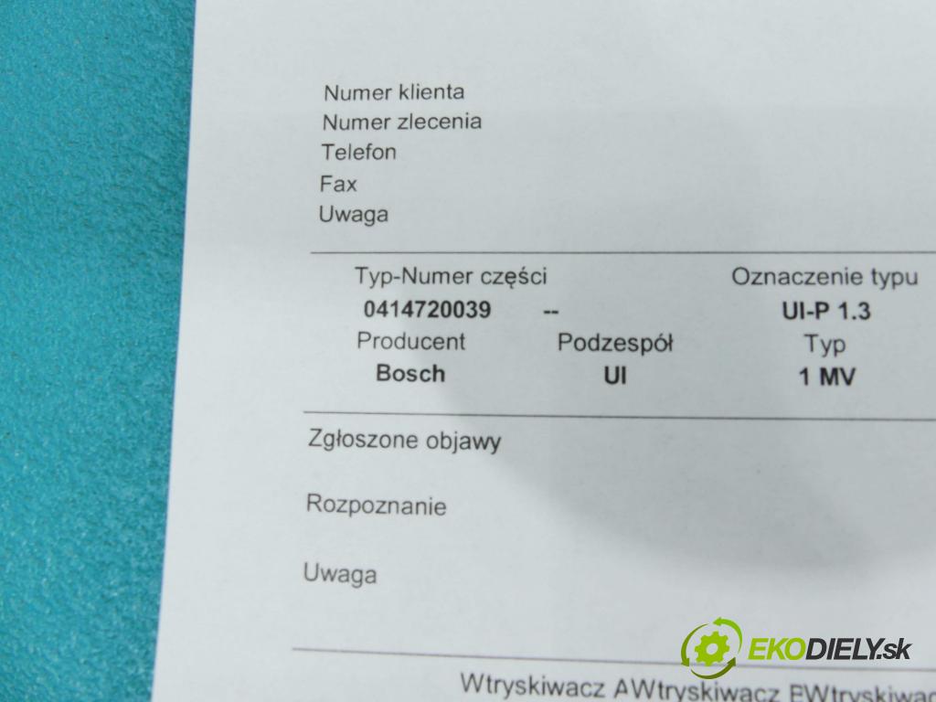 Skoda Octavia I 1996-2010 1.9 tdi 131 hp manual 96 kW 1896 cm3 5- vstřikovací čerpadlo 0414720038 (Vstřikovače)