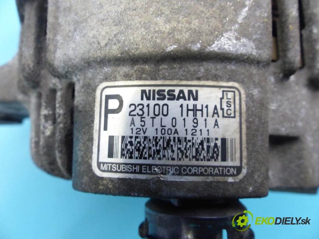 Nissan Micra K13 2010-2017 1.2 16V 80 HP manual 59 kW 1198 cm3 5- Alternator 231001HH1A (Alternátory)