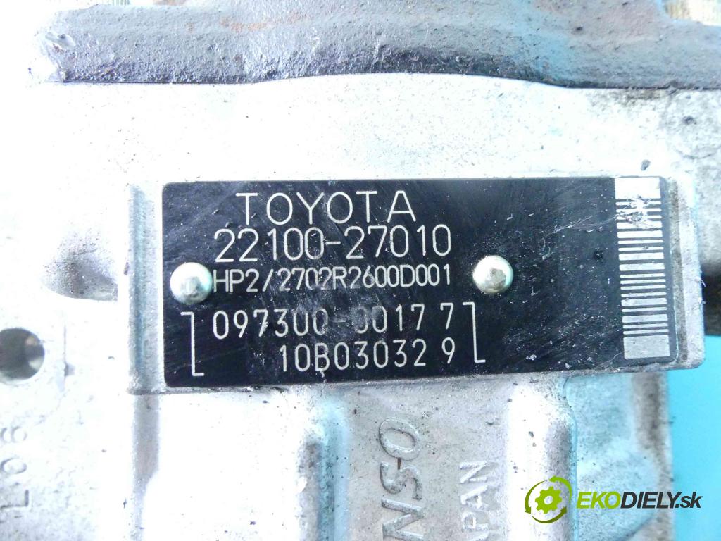 Toyota Avensis I T22 1997-2003 2.0 d4d 110 hp manual 81 kW 1995 cm3 5- čerpadlo vstřikovací 22100 27010 (Vstřikovací čerpadla)