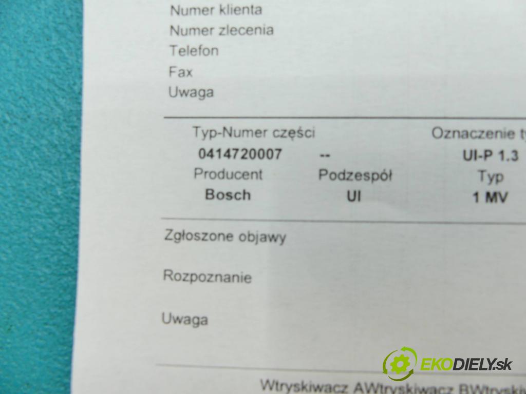 Vw Golf IV 1997-2003 1.9 tdi 116 hp manual 85 kW 1896 cm3 5- vstřikovací čerpadlo 0414720007 (Vstřikovače)