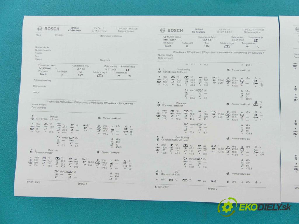 Vw Golf IV 1997-2003 1.9 tdi 116 hp manual 85 kW 1896 cm3 5- vstřikovací čerpadlo 0414720007 (Vstřikovače)