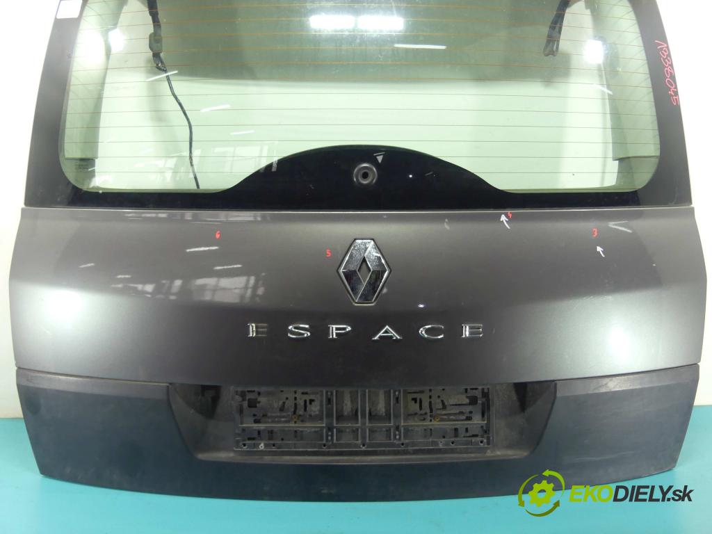 Renault Espace IV 2003-2014 2.0 T 163 HP manual 120 kW 1998 cm3 5- zadna kufor  (Zadné kapoty)