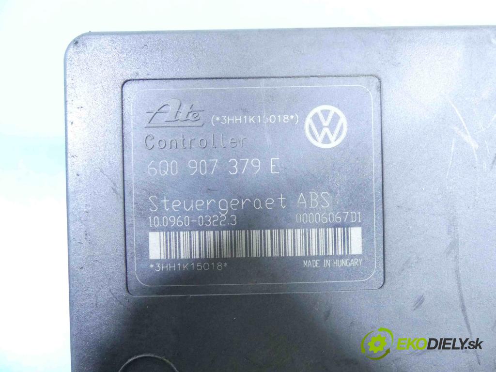 Vw Polo IV 9N 2001-2009 1.4 16V 75 HP manual 55 kW 1390 cm3 5- čerpadlo abs 6Q0907379E (Pumpy ABS)