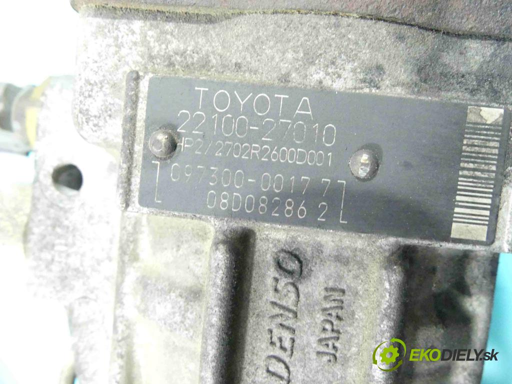 Toyota Corolla Verso I 2001-2004 2.0 D4D 90 hp manual 66 kW 1995 cm3 5- čerpadlo vstřikovací 22100-27010 (Vstřikovací čerpadla)