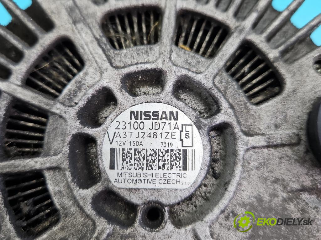 Nissan Qashqai I J10 2006-2013 2.0 dci 150 HP manual 110 kW 1995 cm3 5- Alternator A3TJ2481ZE (Alternátory)