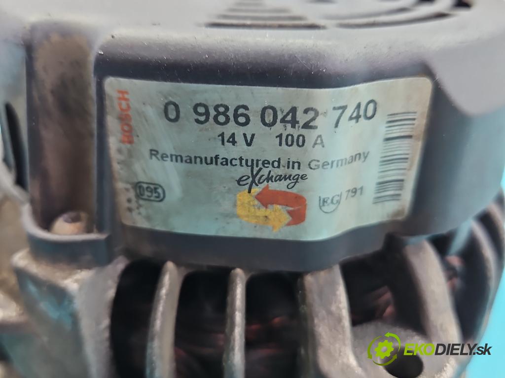 Opel Astra II 1998-2009 1.6 16V 101 HP manual 74 kW 1598 cm3 5- Alternator 0986042740 (Alternátory)