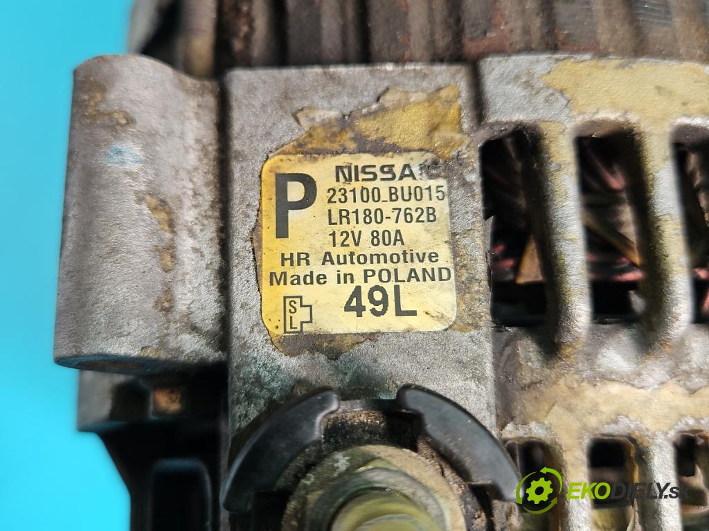 Nissan Almera tino 1.8 16v 116 hp manual 85 kW 1769 cm3 5- Alternator 23100BU015 (Alternátory)