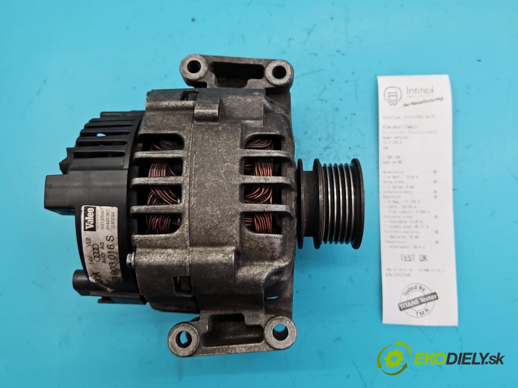 Audi A4 B6 2000-2004 2.0 20V 131 hp manual 96 kW 1984 cm3 5- Alternator 06B903016S (Alternátory)