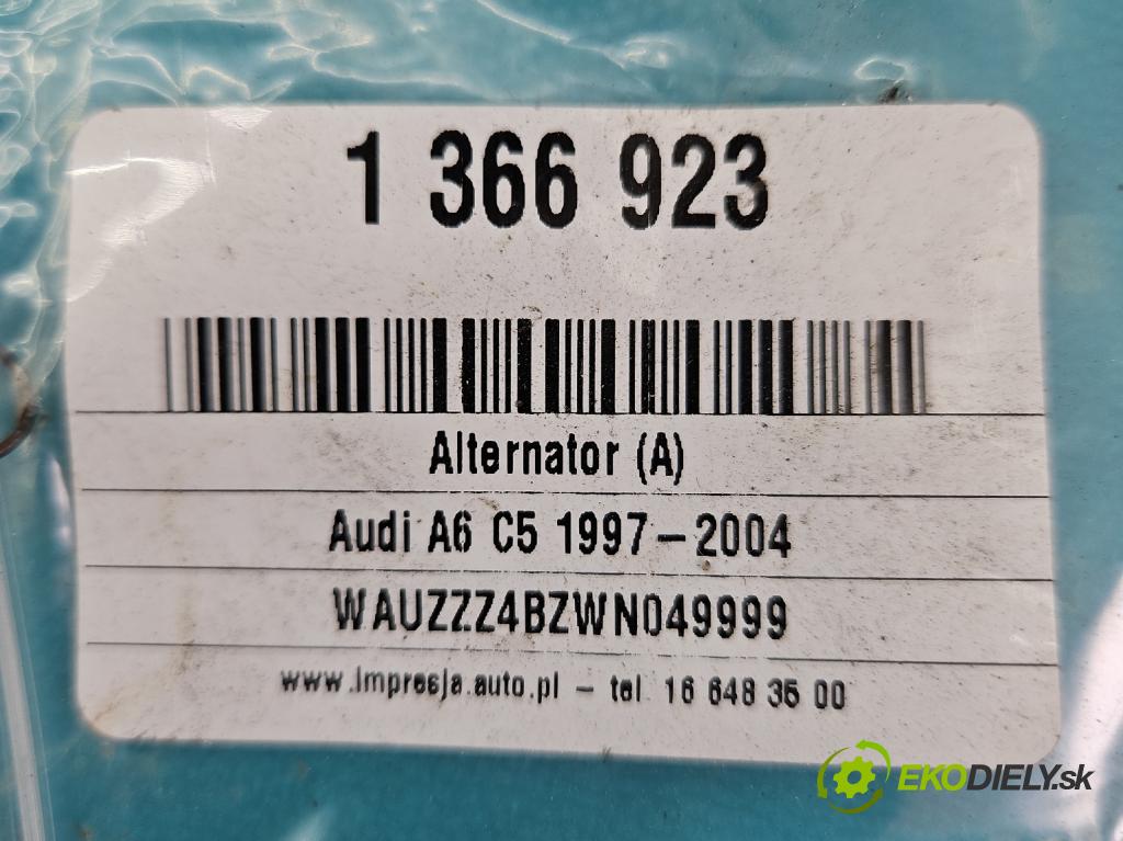 Audi A6 C5 1997-2004 1.8 T 150 hp automatic 110 kW 1799 cm3 4- Alternator 058903016C (Alternátory)