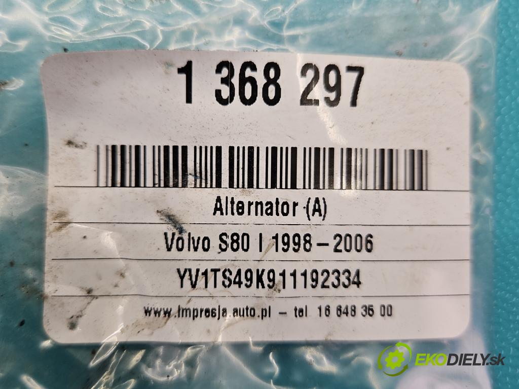 Volvo S80 I 1998-2006 2.0 T 179KM automatic 132 kW 1984 cm3 4- Alternator 9459092 (Alternátory)