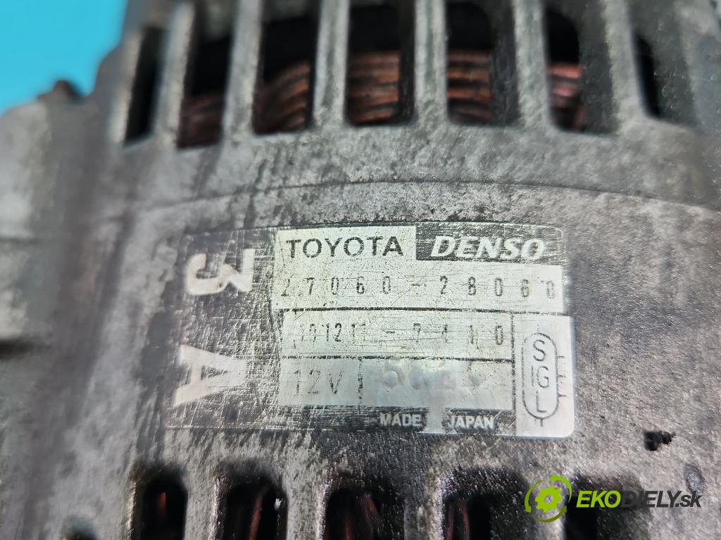 Toyota Avensis I T22 1997-2003 2.0 vvti 150 hp manual 110 kW 1998 cm3 5- Alternator 27060-28060 (Alternátory)