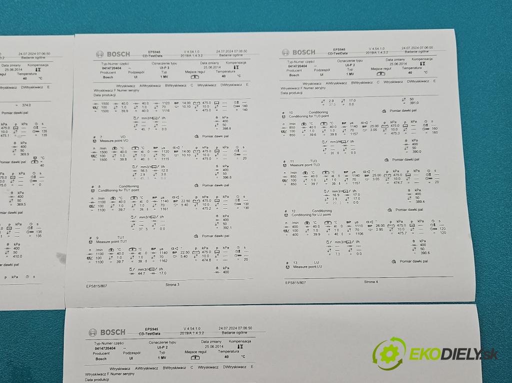 Vw Touran I 2003-2015 2.0 tdi 140 hp automatic 103 kW 1968 cm3 5- vstřikovací čerpadlo 0414720404 (Vstřikovače)