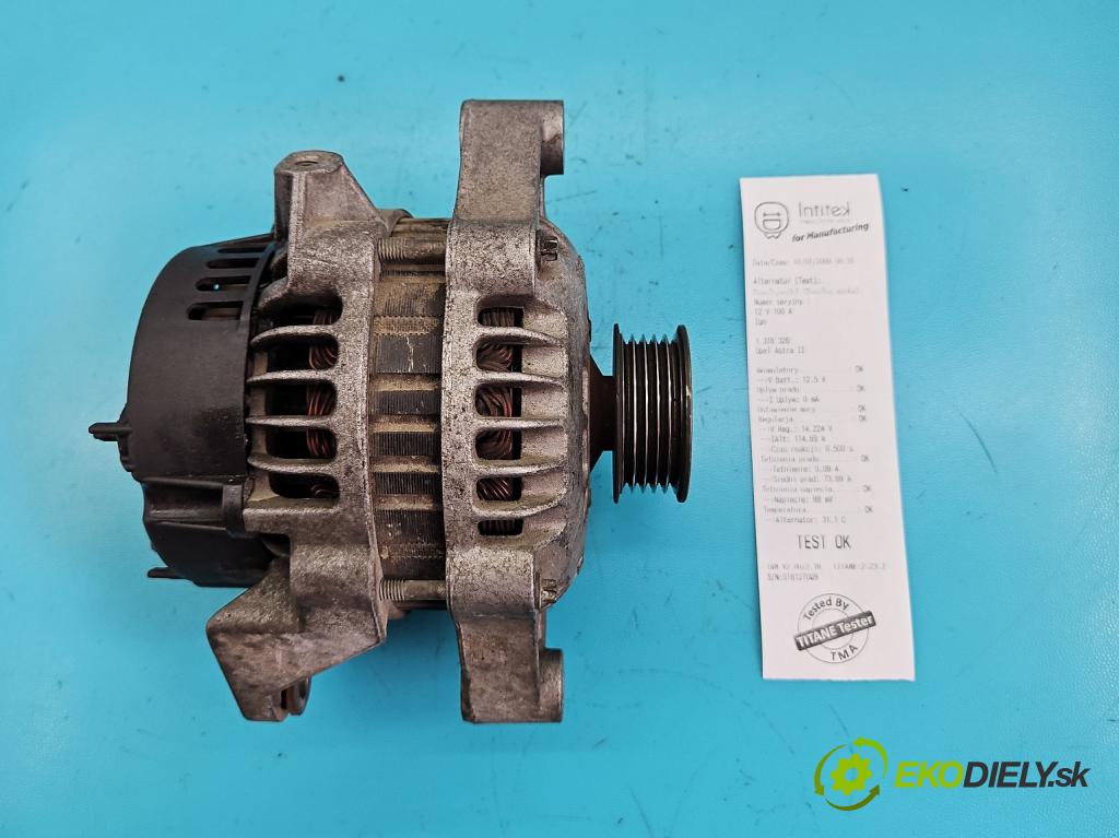 Opel Astra II 1998-2009 1.6 16V 101 HP manual 74 kW 1598 cm3 5- Alternator 0986042740 (Alternátory)