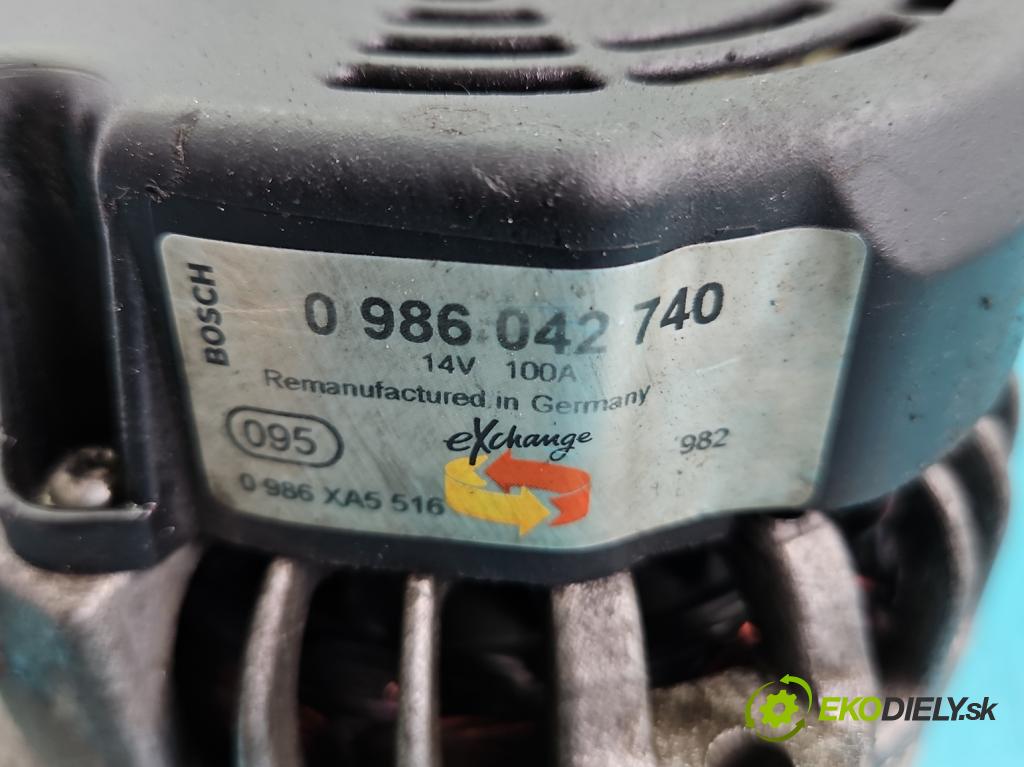 Opel Astra II 1998-2009 1.6 16V 101 HP manual 74 kW 1598 cm3 5- Alternator 0986042740 (Alternátory)