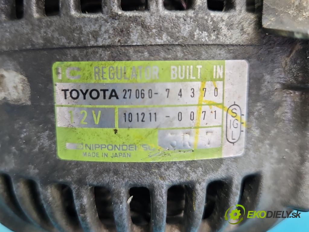 Toyota Rav4 I 1994-2000 2.0 16V 129 hp manual 95 kW 1998 cm3 5- Alternator 27060-74370 (Alternátory)