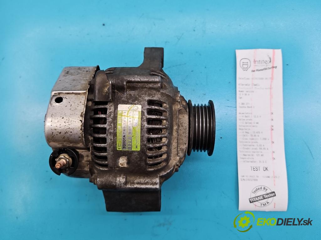 Toyota Rav4 I 1994-2000 2.0 16V 129 HP manual 95 kW 1998 cm3 5- Alternator 27060-74370 (Alternátory)