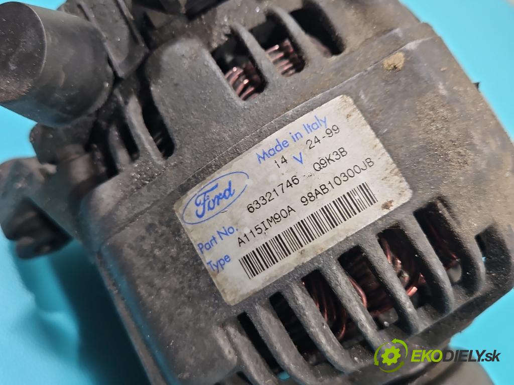 Ford Focus Mk1 1998-2004 1.8 tddi 90 HP manual 66 kW 1753 cm3 5- Alternator 63321746 (Alternátory)